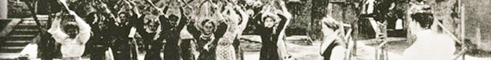 Historical photo of students on campus