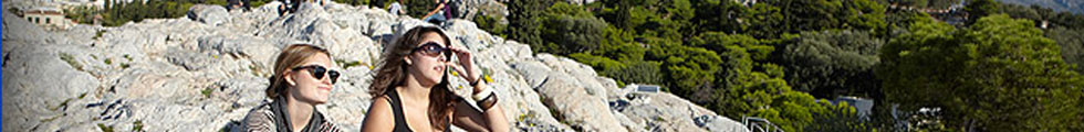 Students on rocks