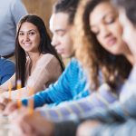 Students taking exam