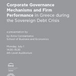 Corporate Governance Mechanisms and Firm Performance in Greece during the Sovereign Debt Crisis