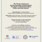 American Studies Seminar 2019: The Threats to Democracy from the Spreading of Disinformation: The Impact on International Affairs, Politics, and Public Opinion