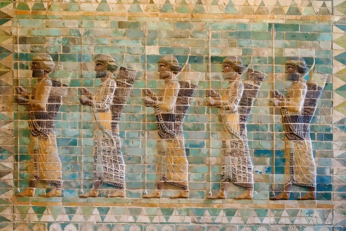 Ancient Persian Achaemenid soldiers