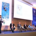Two ACG students give the closing speech at the HELMEPA Conference, Posidonia